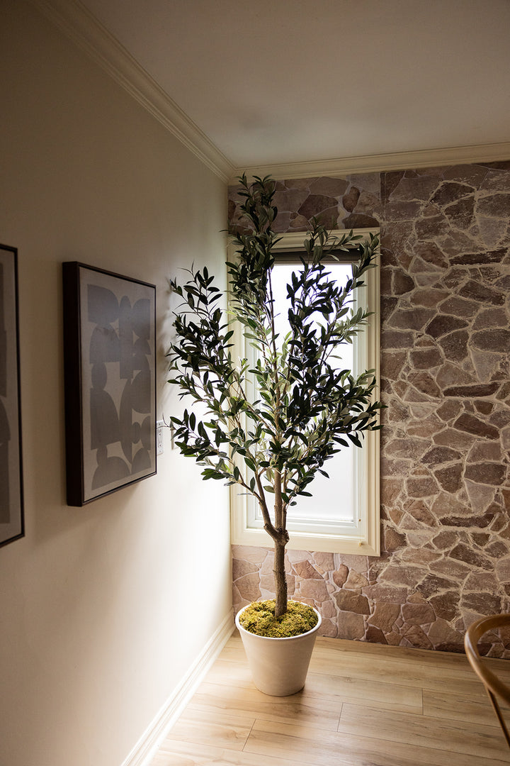 Faux olive tree, artificial olive tree for home decor, lifelike botanical plant for stylish home styling and indoor decor