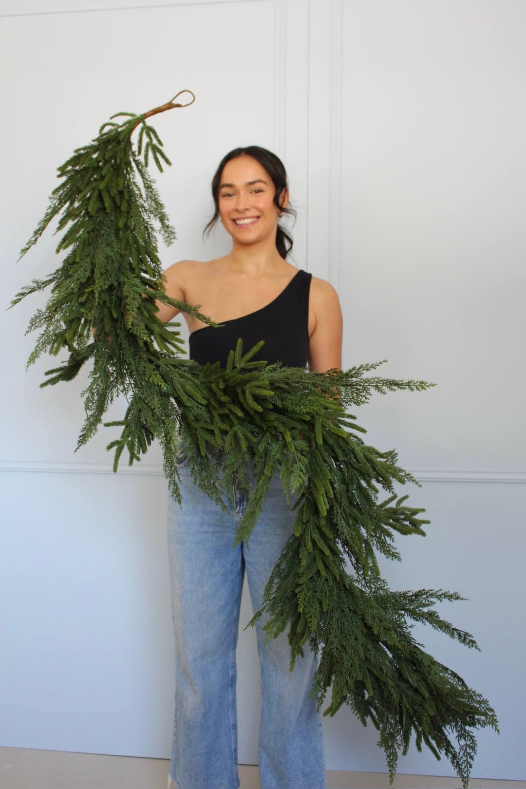 Real-Touch Faux Cypress Norfolk Mixed Garland - 8ft