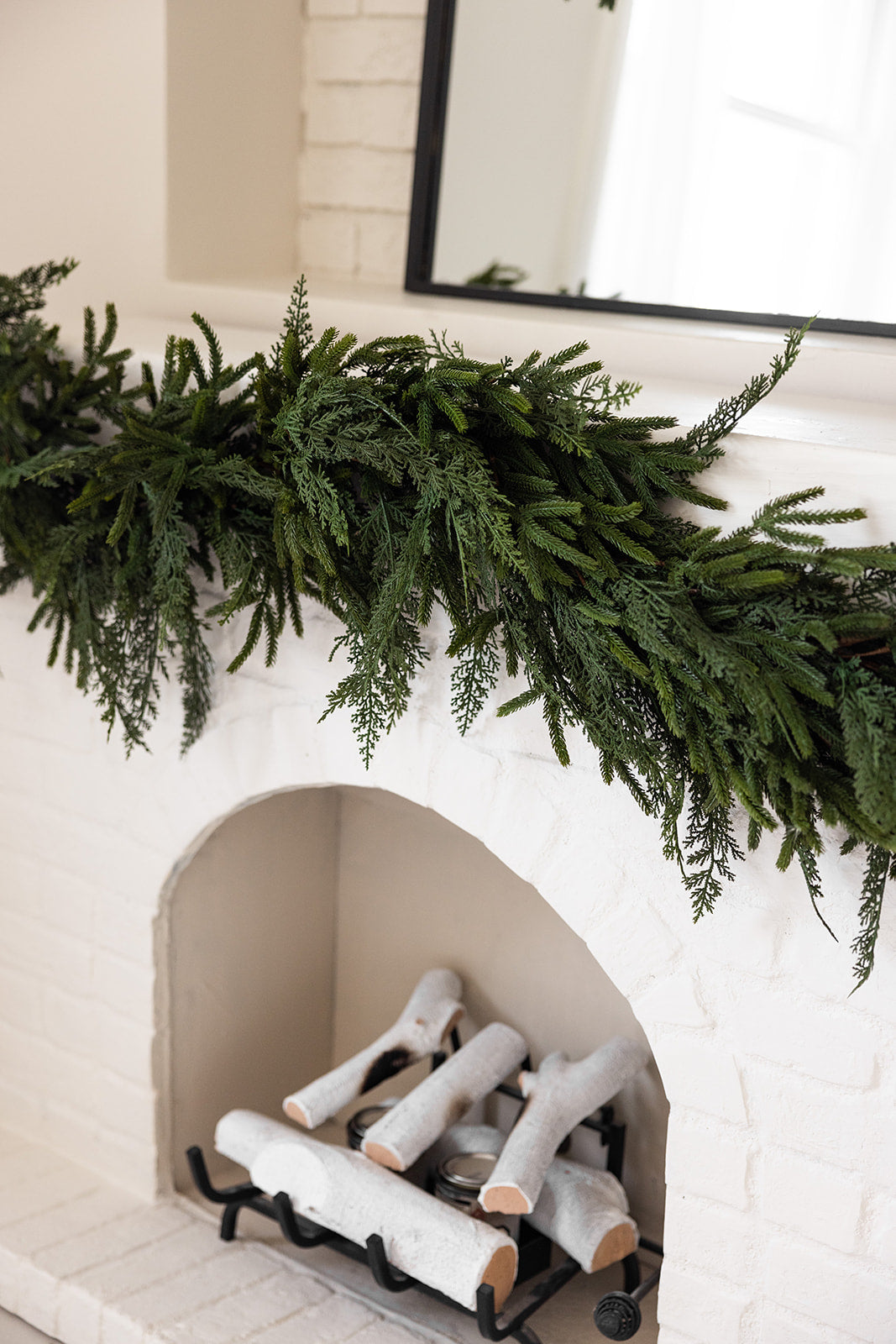 Real-Touch Faux Cypress Norfolk Mixed Garland - 8ft