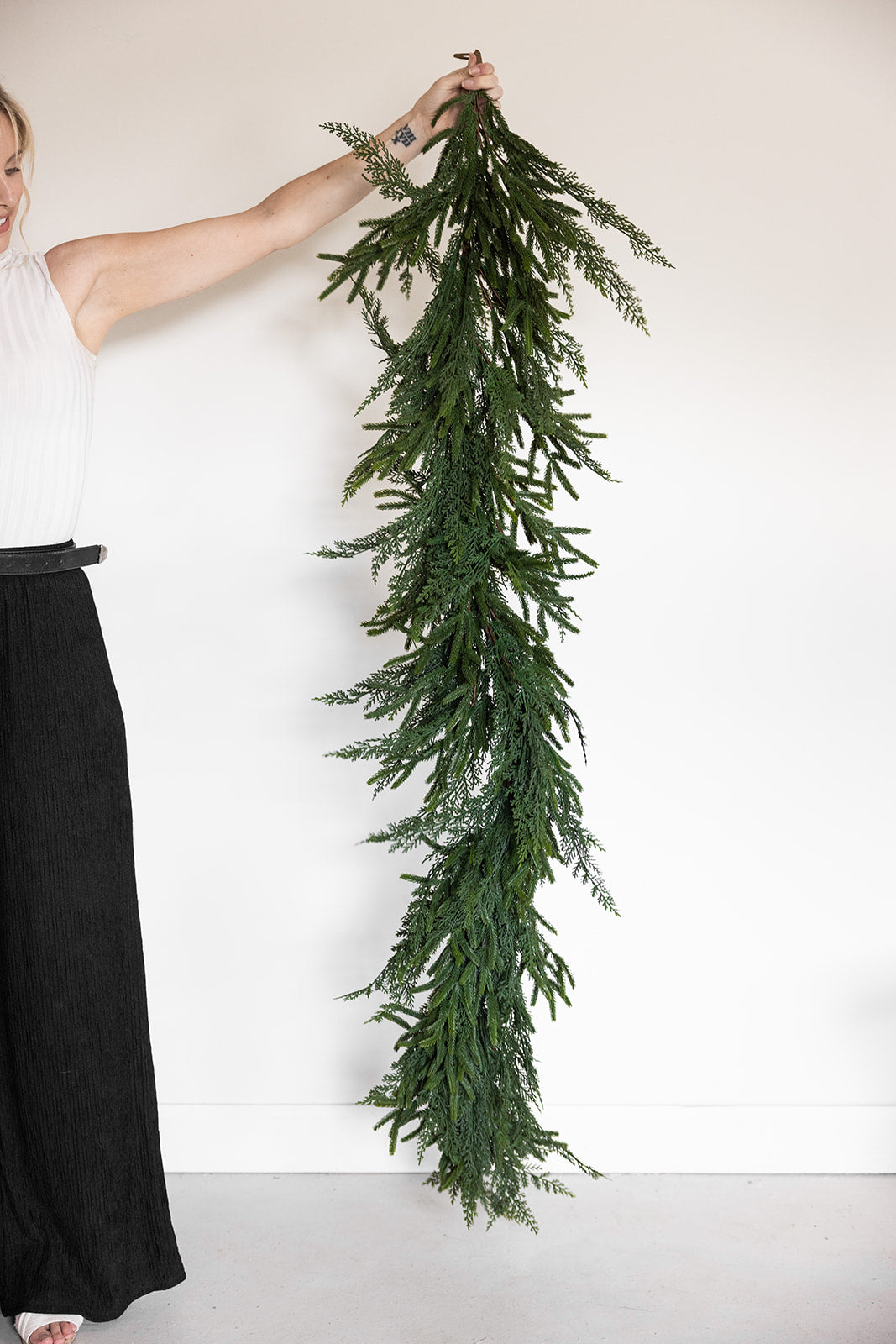 Real-Touch Faux Cypress Norfolk Mixed Garland - 8ft
