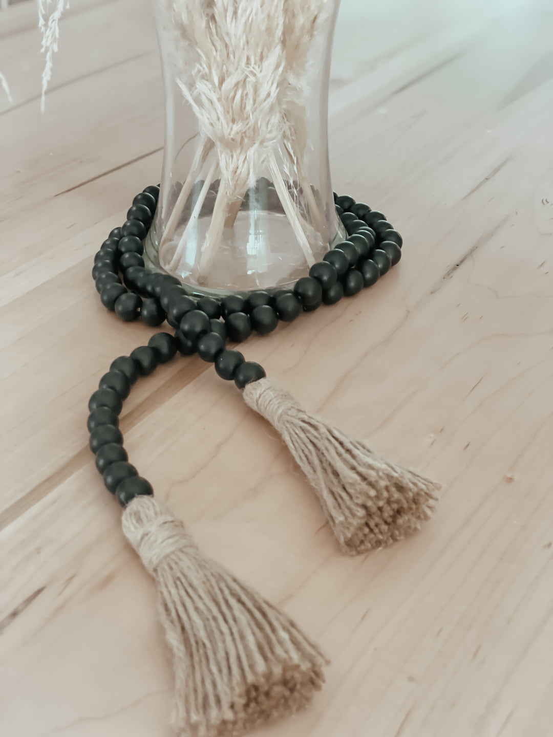 Black Wood Bead Garland