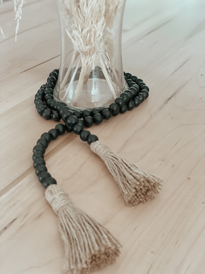 Black Wood Bead Garland