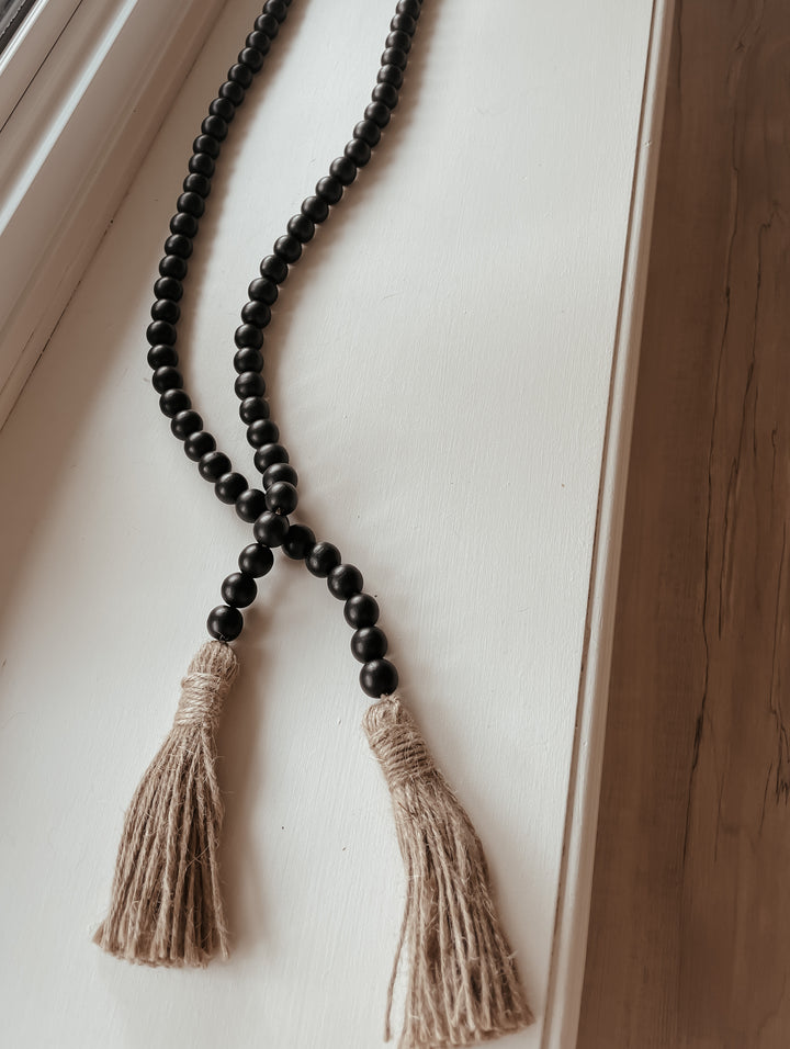 Black Wood Bead Garland