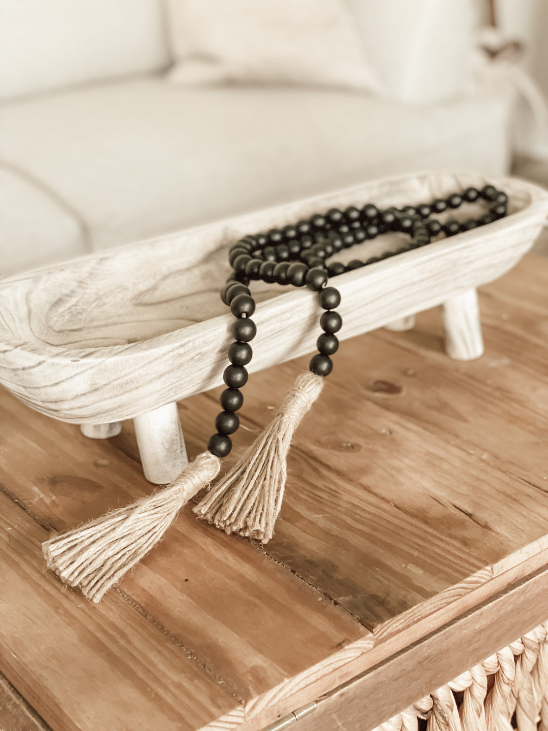 Black Wood Bead Garland