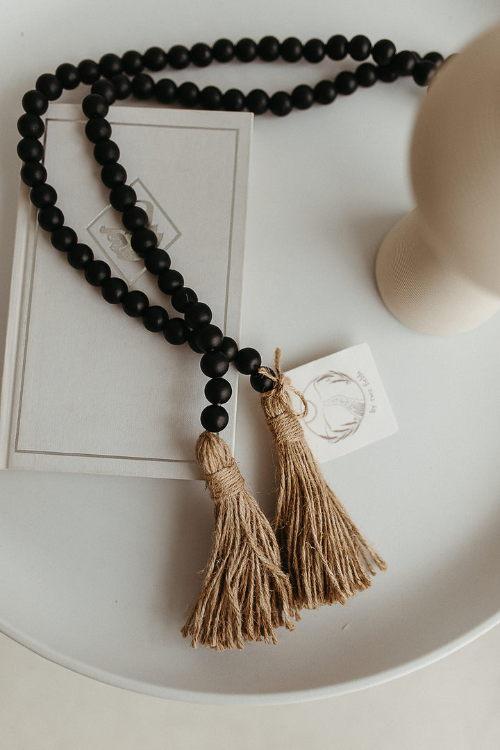 Black Wood Bead Garland
