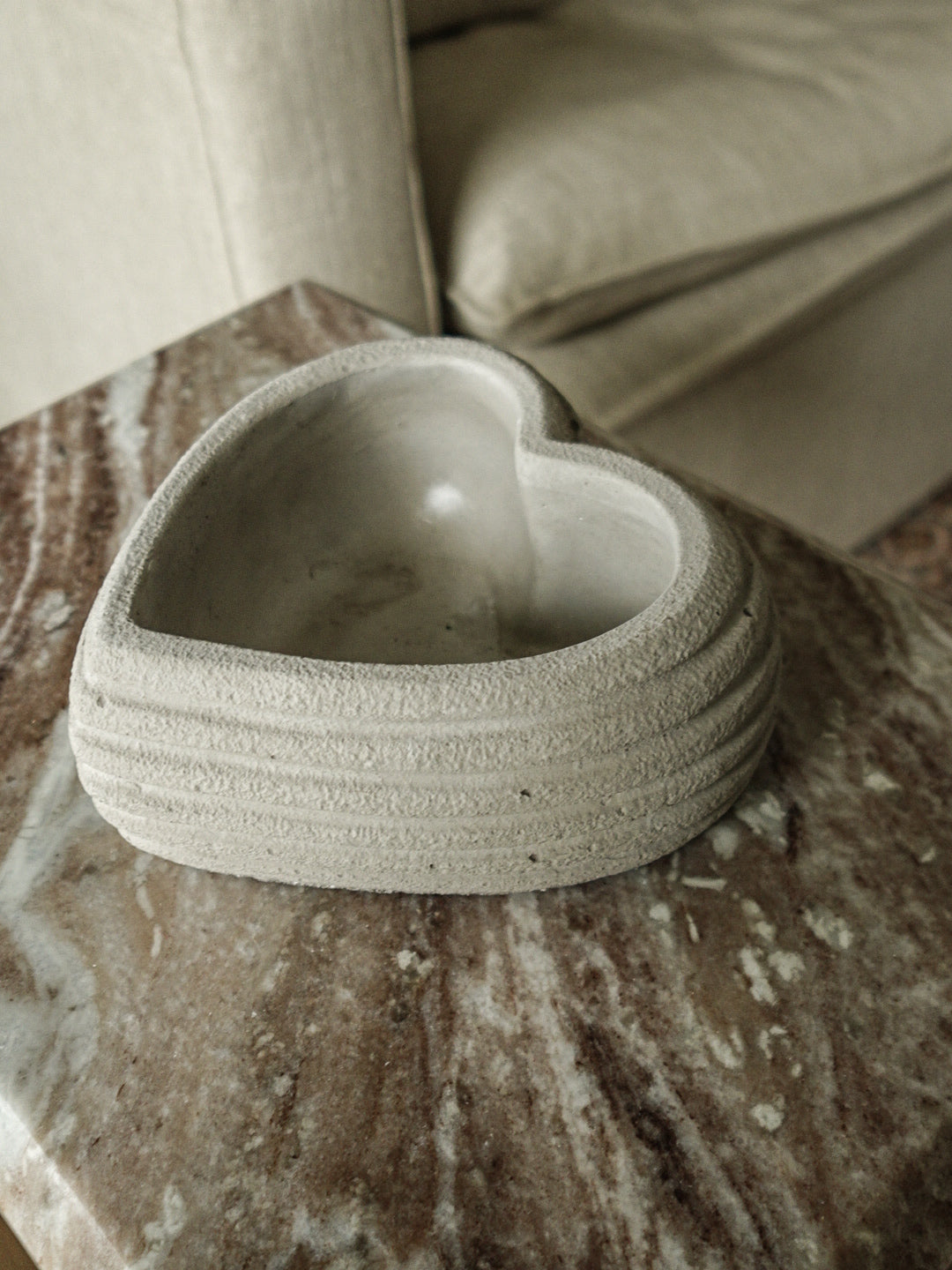 Concrete Decorative Heart Bowl