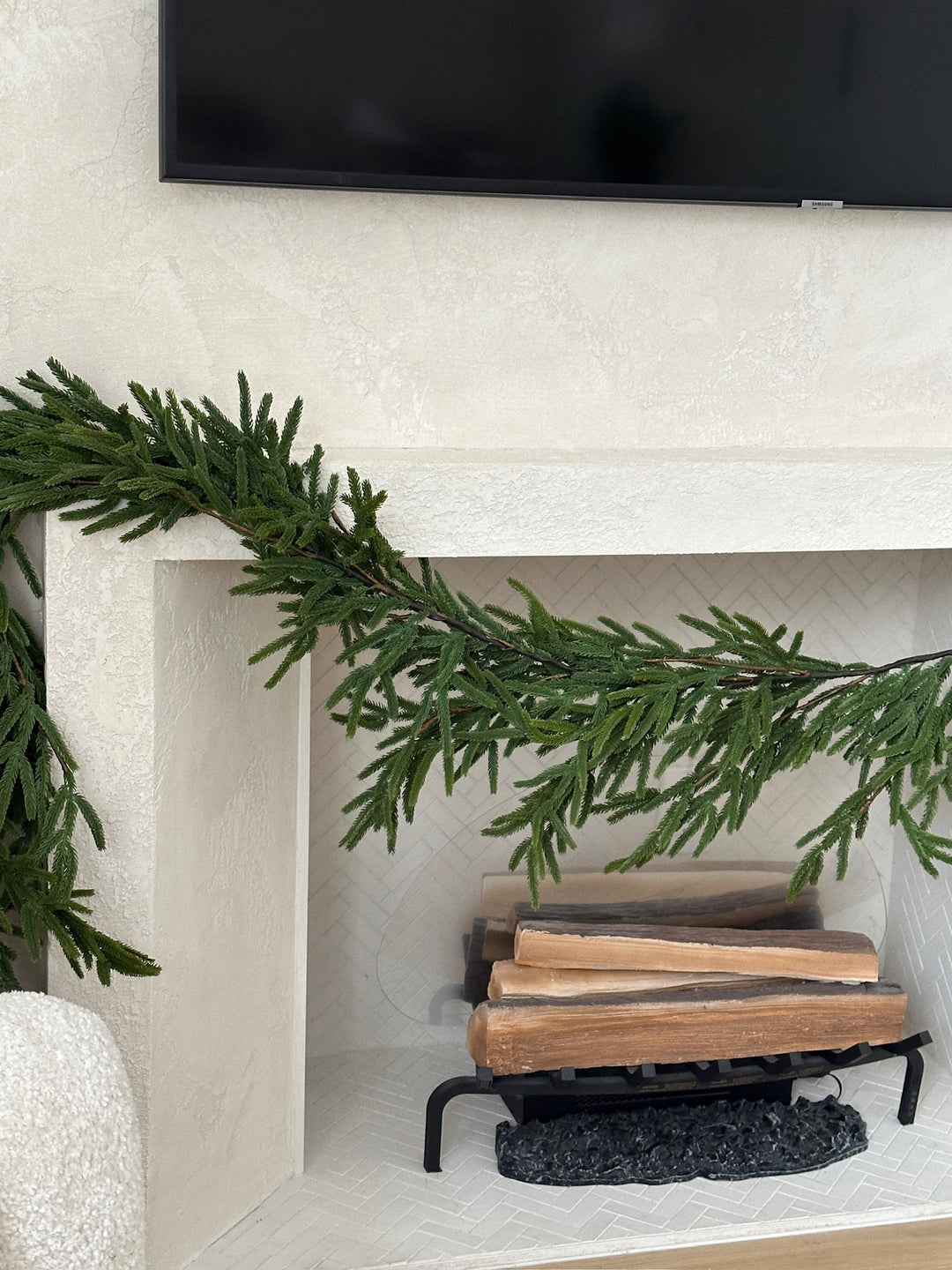 Real Touch Faux Norfolk Garland- 8Ft