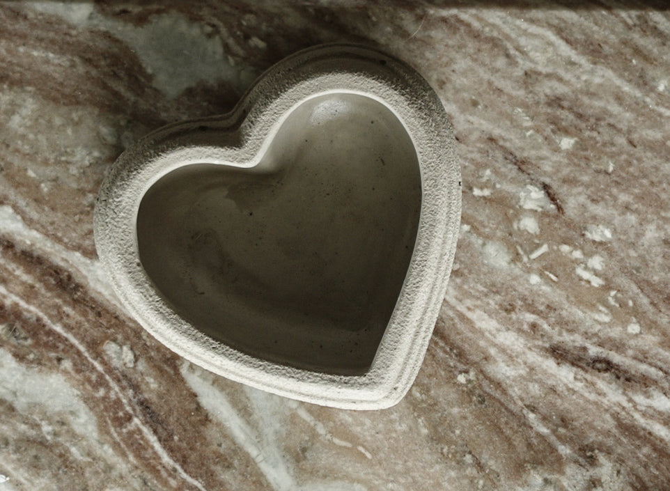 Concrete Decorative Heart Bowl