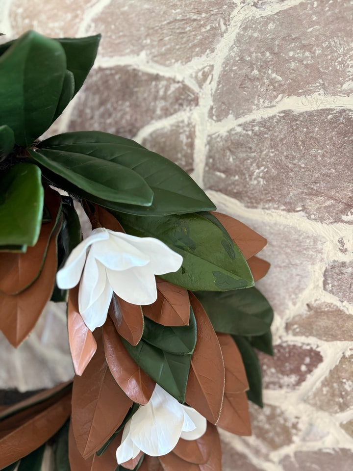 Imperfect Faux/Artificial Magnolia Wreath