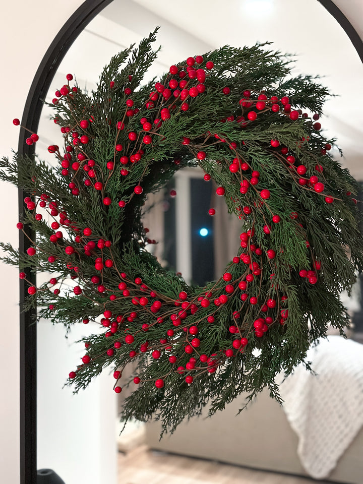 Real-Touch Faux Berry Wreath