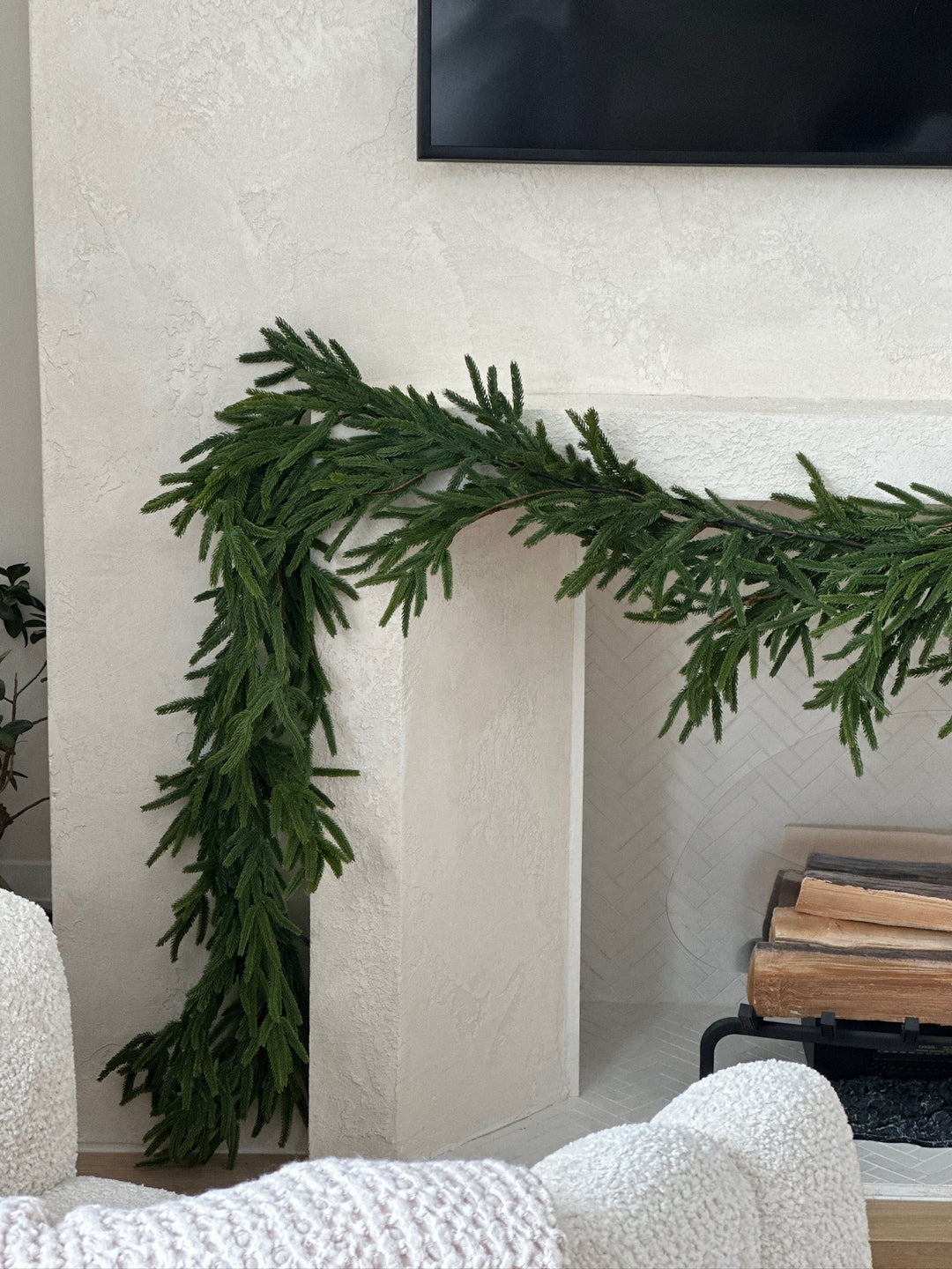 Real Touch Faux Norfolk Garland- 8Ft