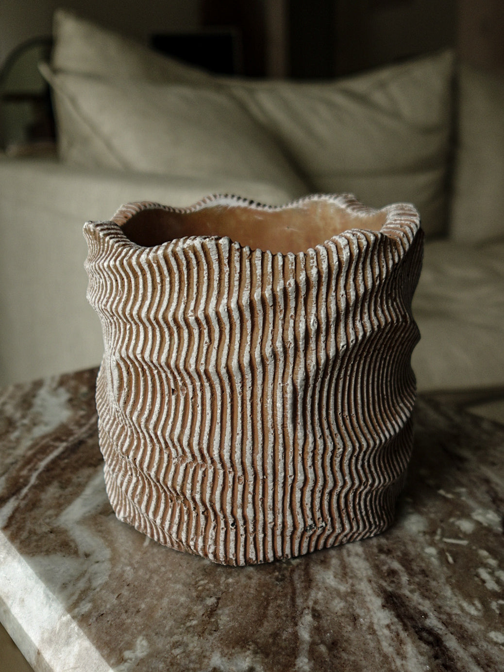 Wavy Decorative Pot