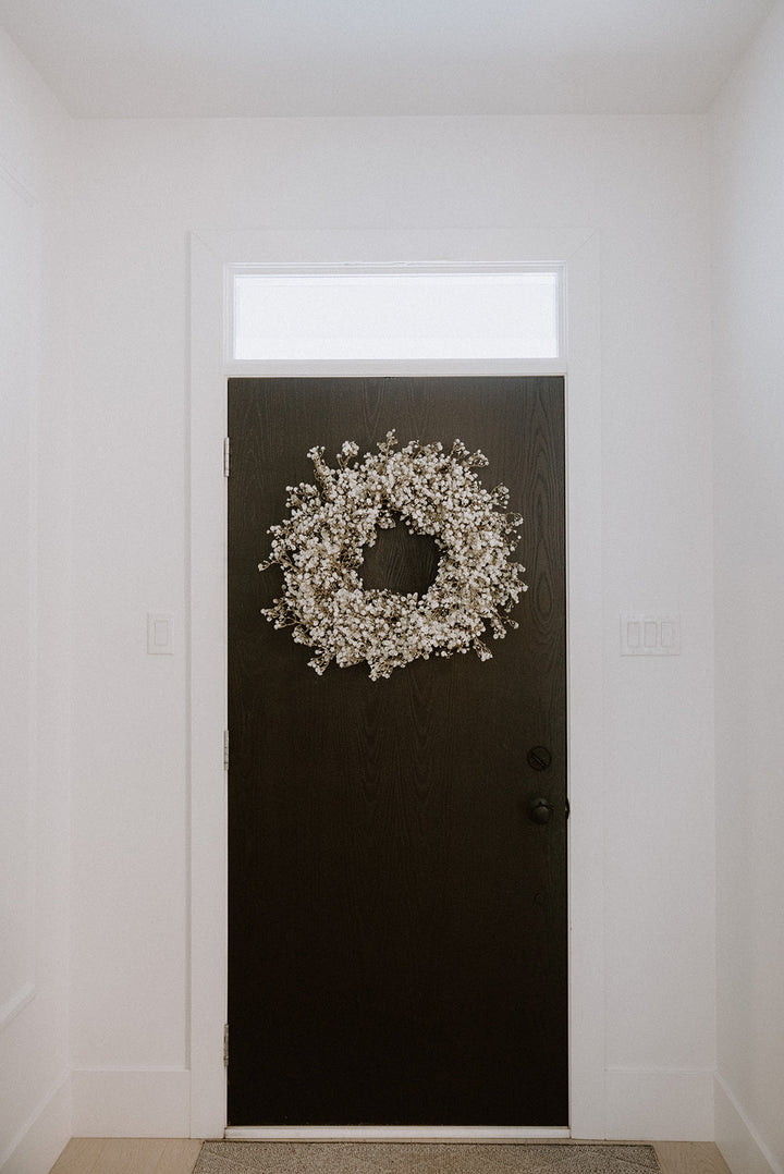 Faux Babies Breath Wreath