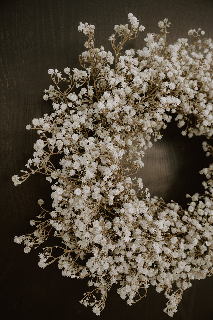 Faux Babies Breath Wreath