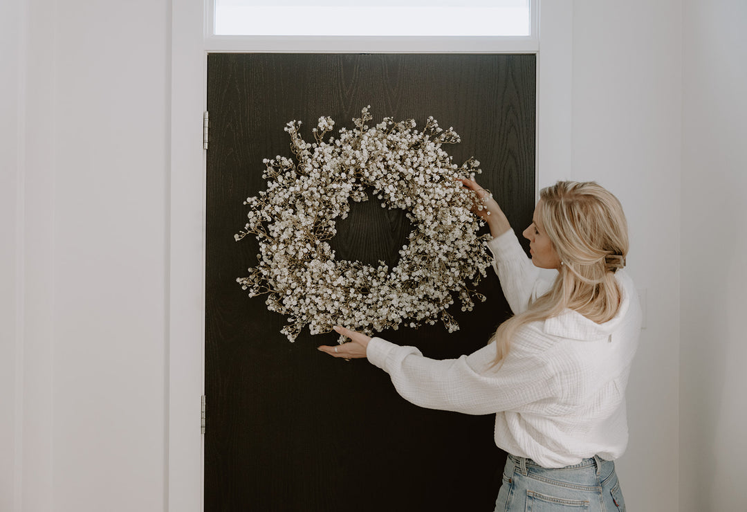 Faux Babies Breath Wreath