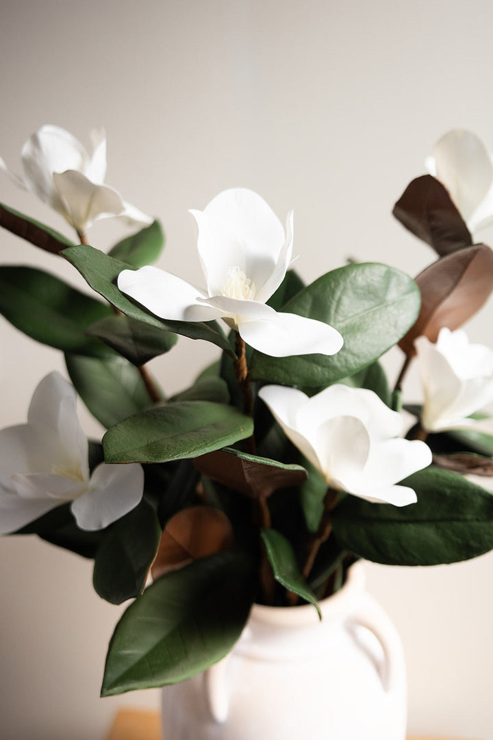 Bundle of 6 Perfectly Imperfect Faux Magnolia Stems