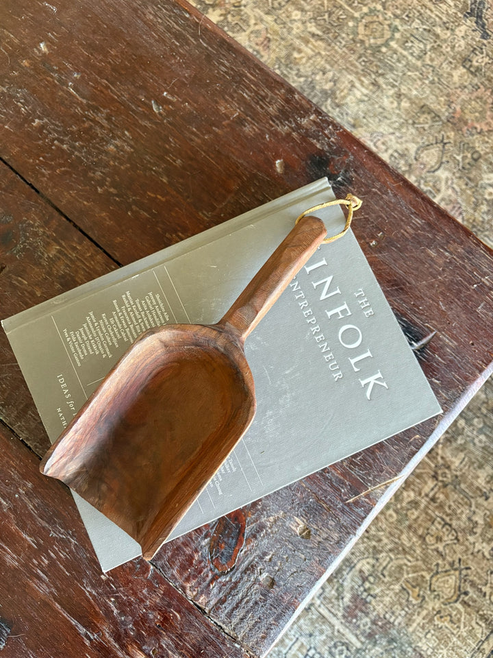 Hand Carved Wooden Decorative Scoop