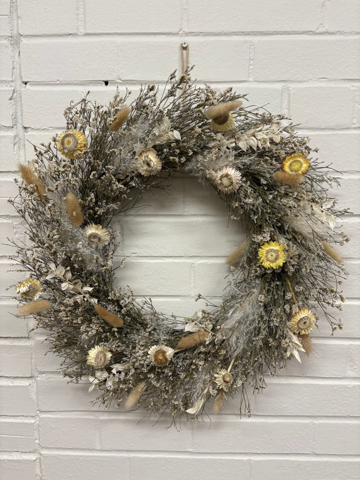 Dried Spring Wreath - Yellow