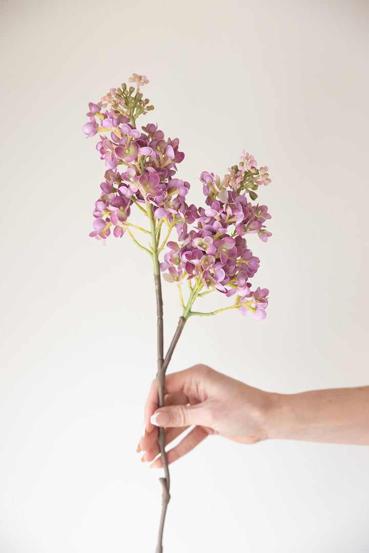 Light Purple Faux/Artificial Lilac Stem