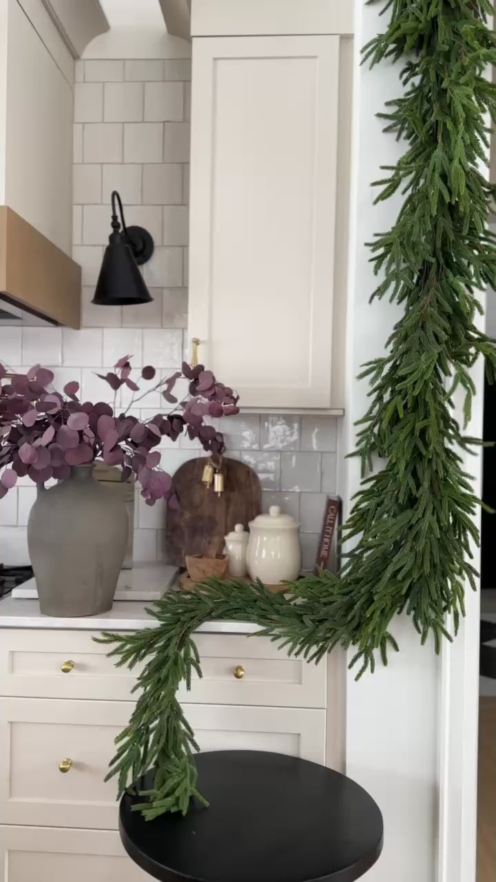 Real Touch Faux Norfolk Garland- 8Ft