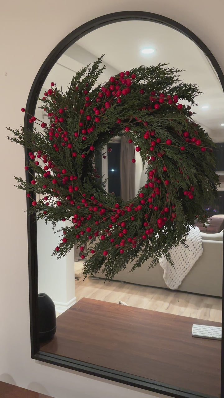 Real-Touch Faux Berry Wreath