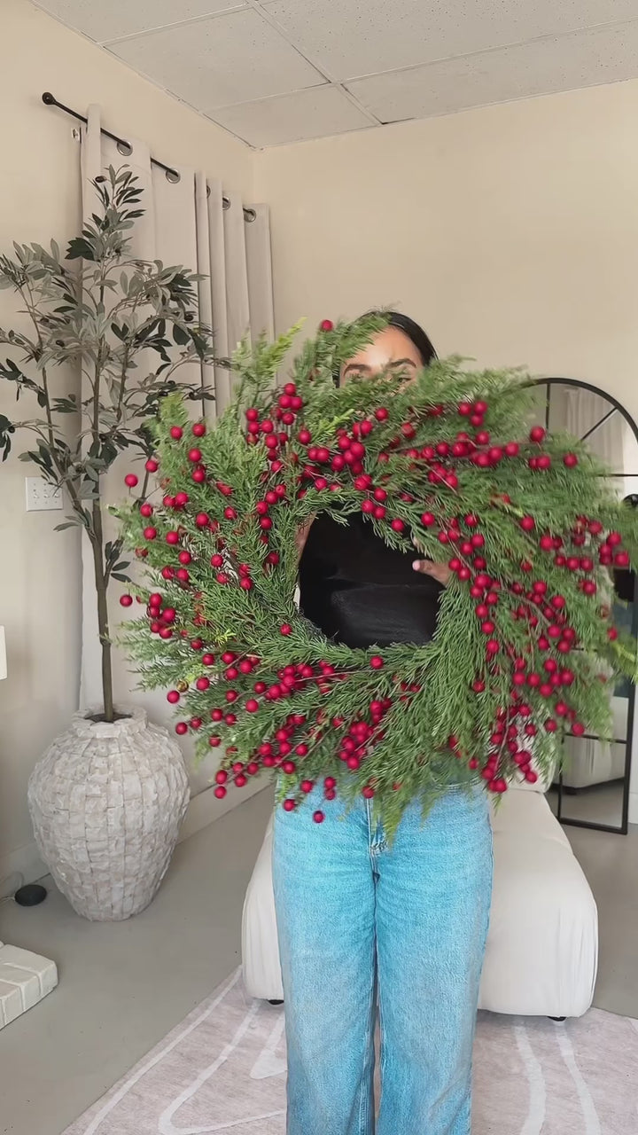 Real-Touch Faux Berry Wreath - PRE-ORDER