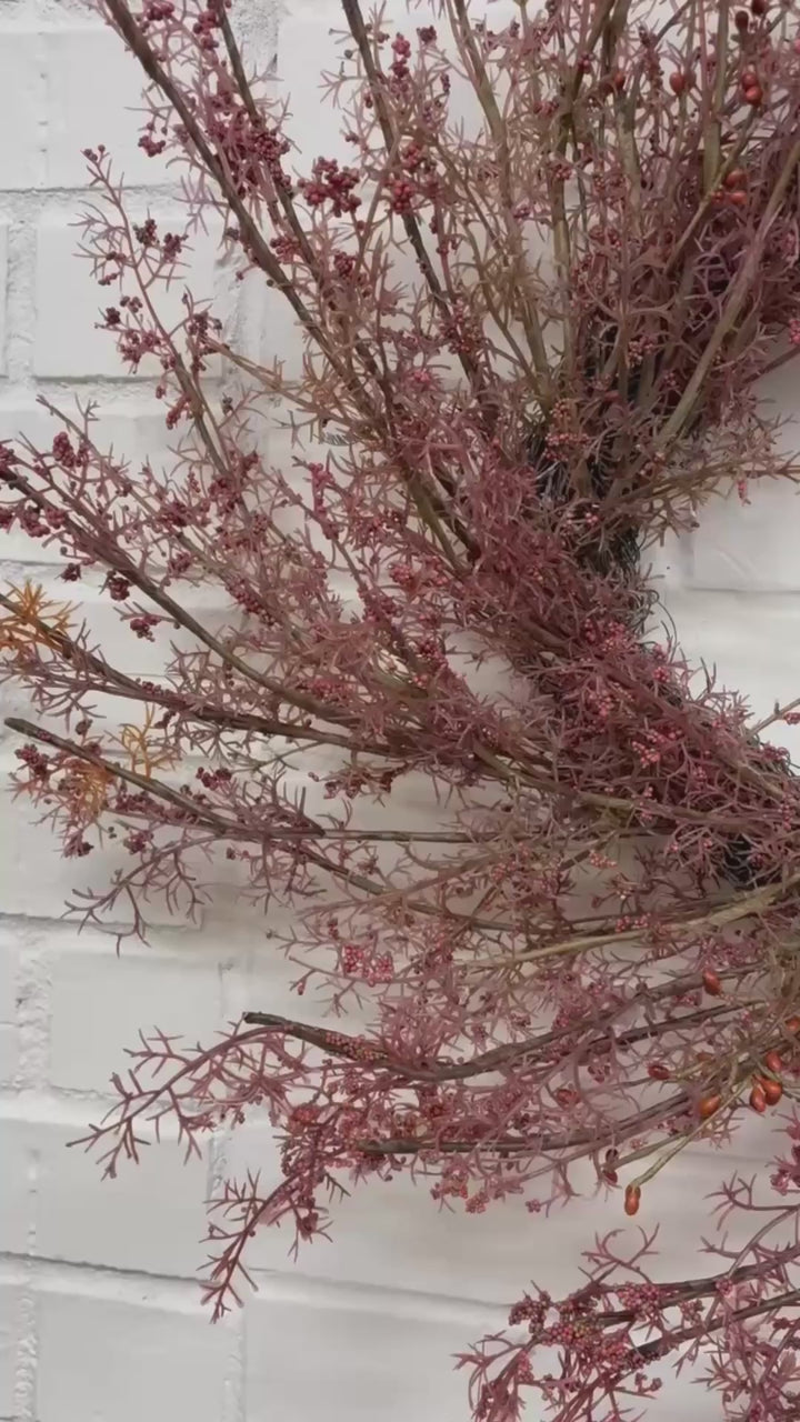 Faux Wild Currant Wreath - Clearance