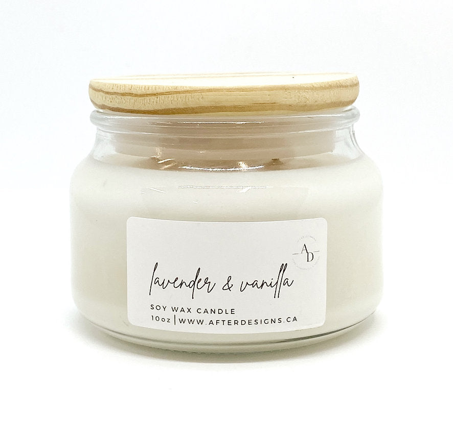 Hand Poured Soy Candle- Lavender + Vanilla