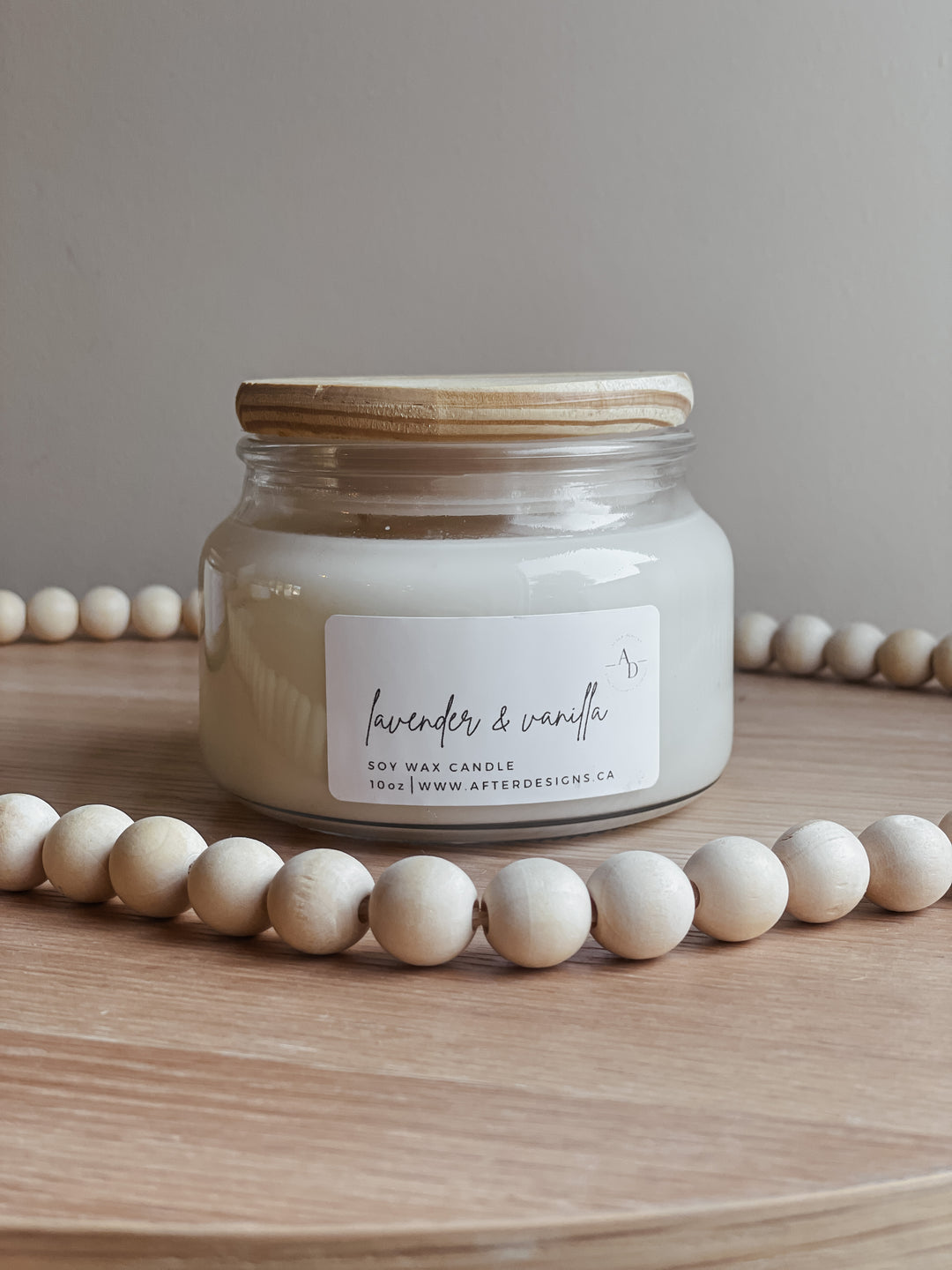 Hand Poured Soy Candle- Lavender + Vanilla