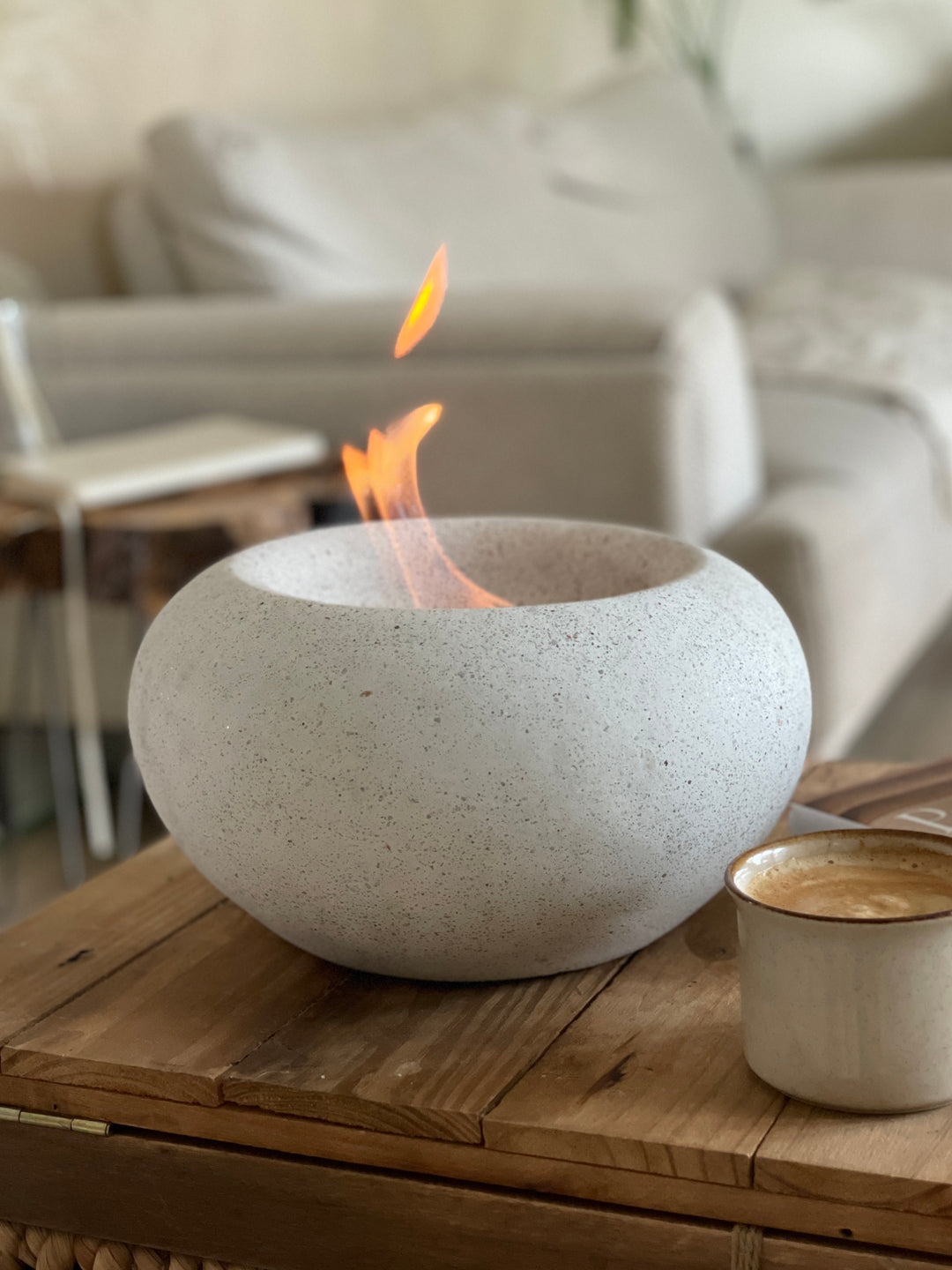 Stone Tabletop Fire Bowl