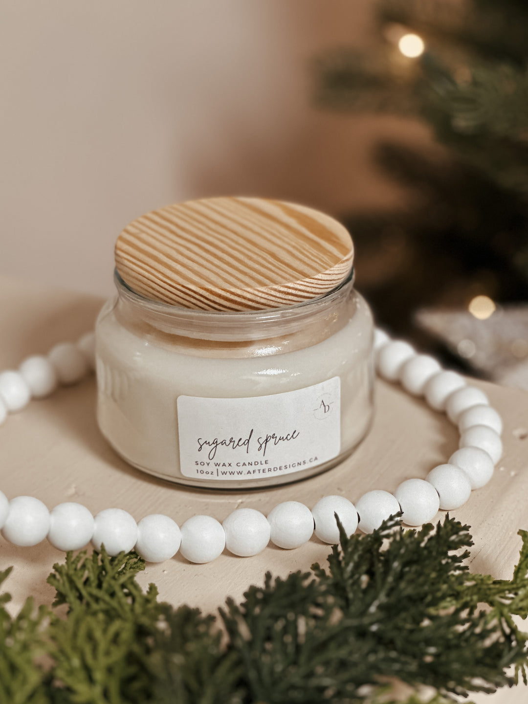 Hand Poured Soy Candle- Sugared Spruce